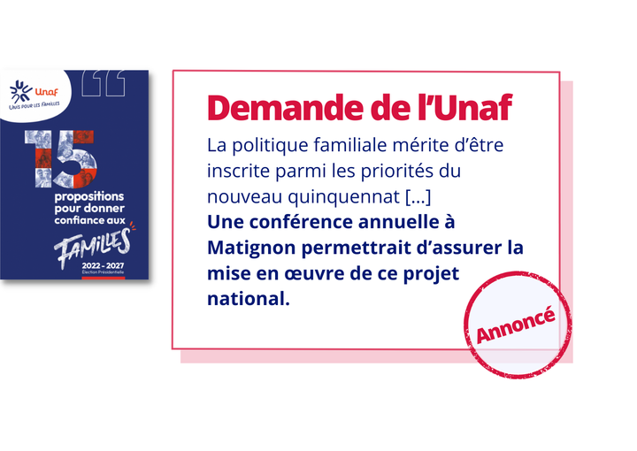 Conférence de la famille, demande de l'Unaf